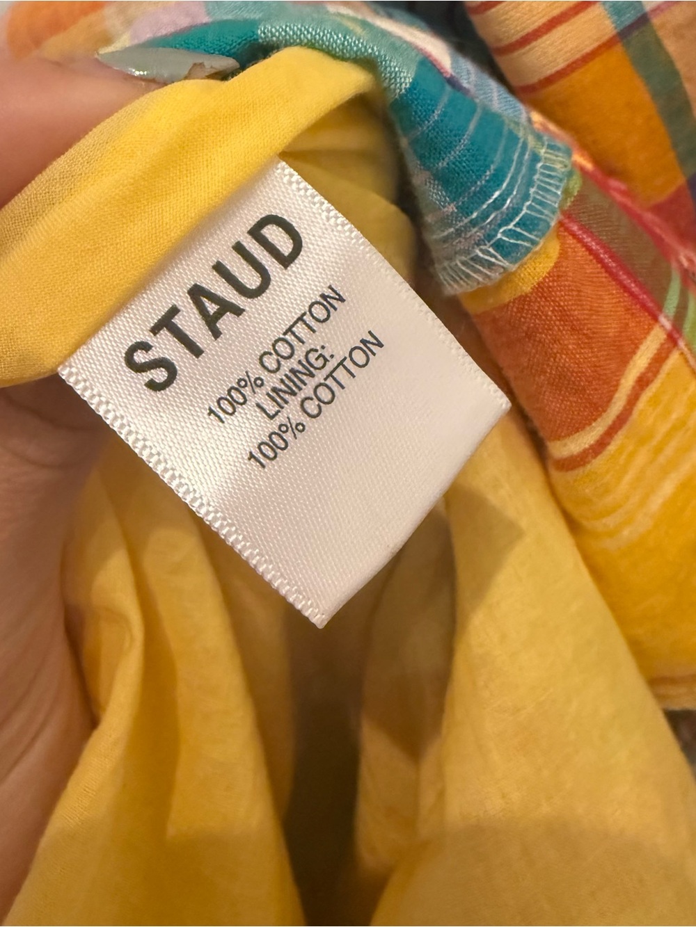 STAUD Multi-Color Plaid Tiered Maxi Skirt - Picture 5 of 5